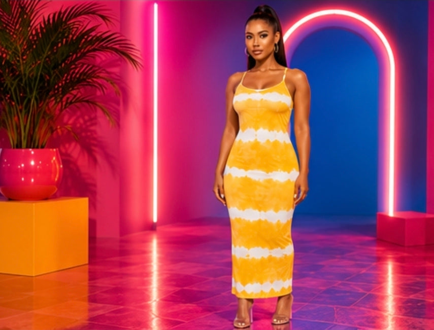 Tie Dye Maxi ( Pre-order will ship with-in 2 to 3 business days)