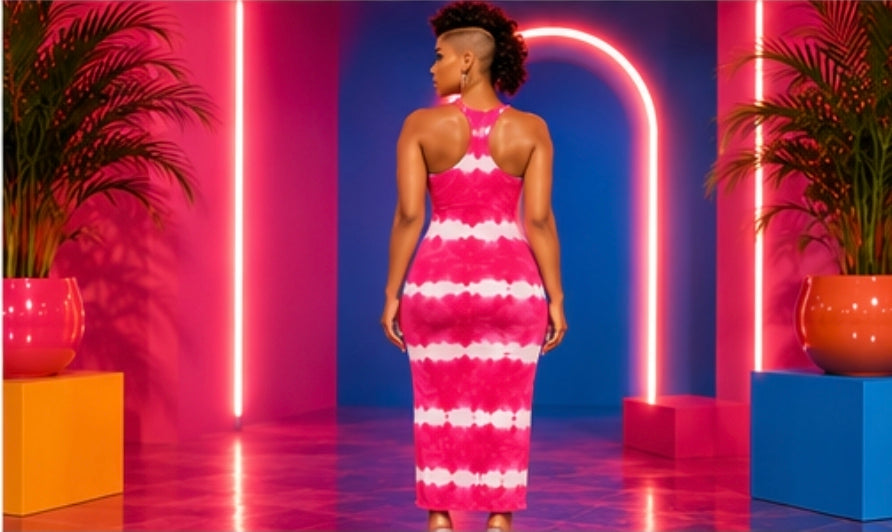 Tie Dye Maxi ( Pre-order will ship with-in 2 to 3 business days)
