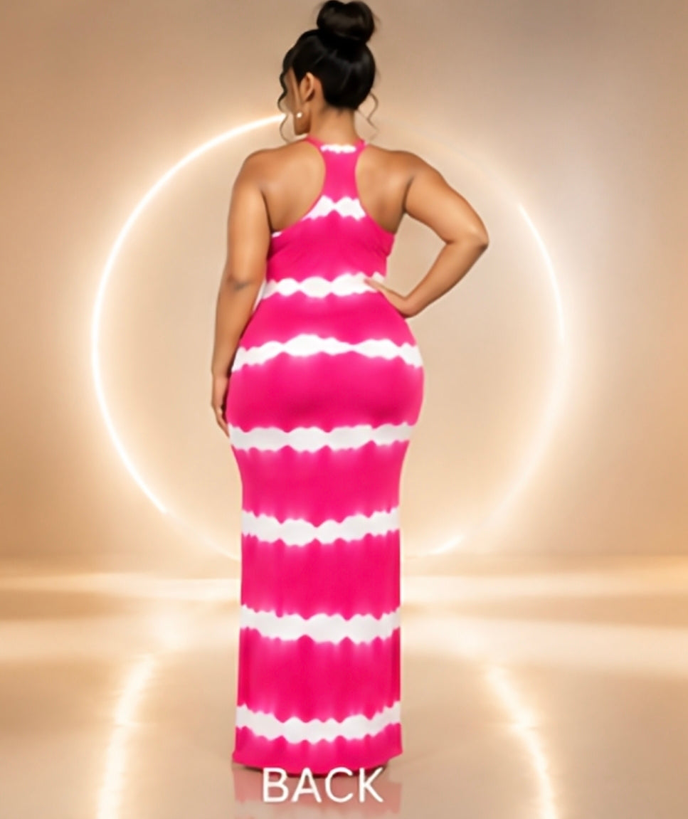 Tie Dye Plus Size Maxi