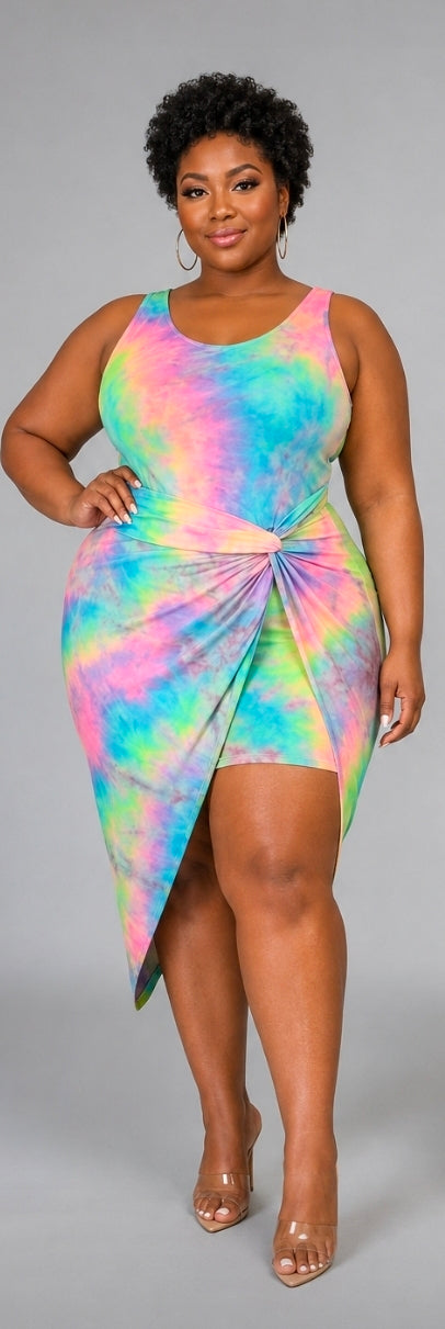 Color Me Confident Tie-Dye Dress