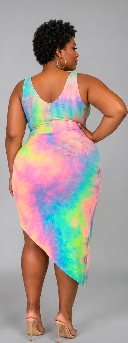 Color Me Confident Tie-Dye Dress